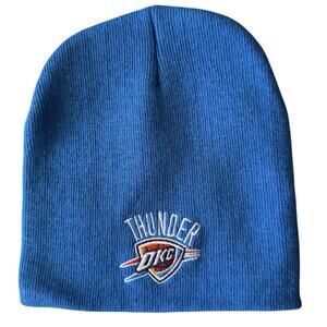 Oklahoma City NBA OKC Thunder Knit Beanie Hat Embroidered Logo Adult One Size